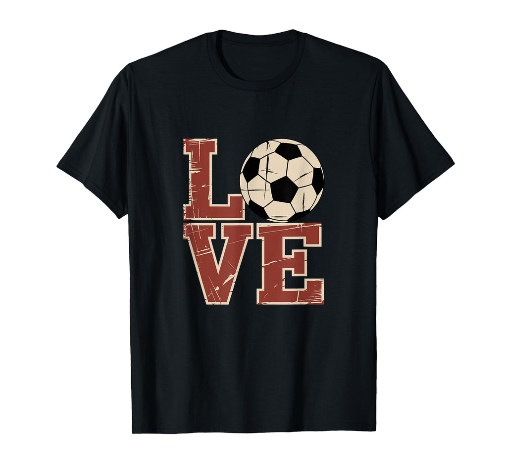 Love Soccer Football T-Shirt - Casual Everyday Wear Men Women