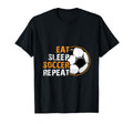 Football Player Jersey Eat Sleep T-Shirt - Minimalist Print Men Women
