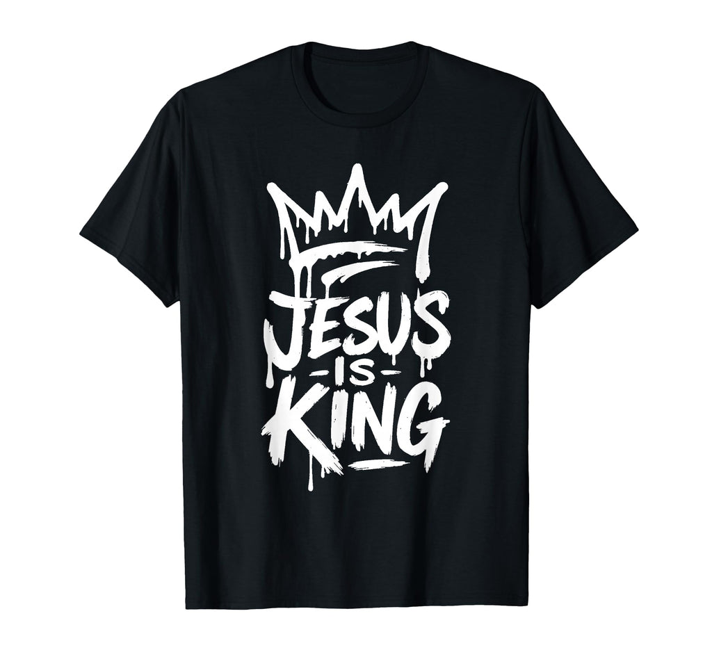 Jesus Is King Crown Inspired Faith T-Shirt - Casual Everyday Wear Men Women
