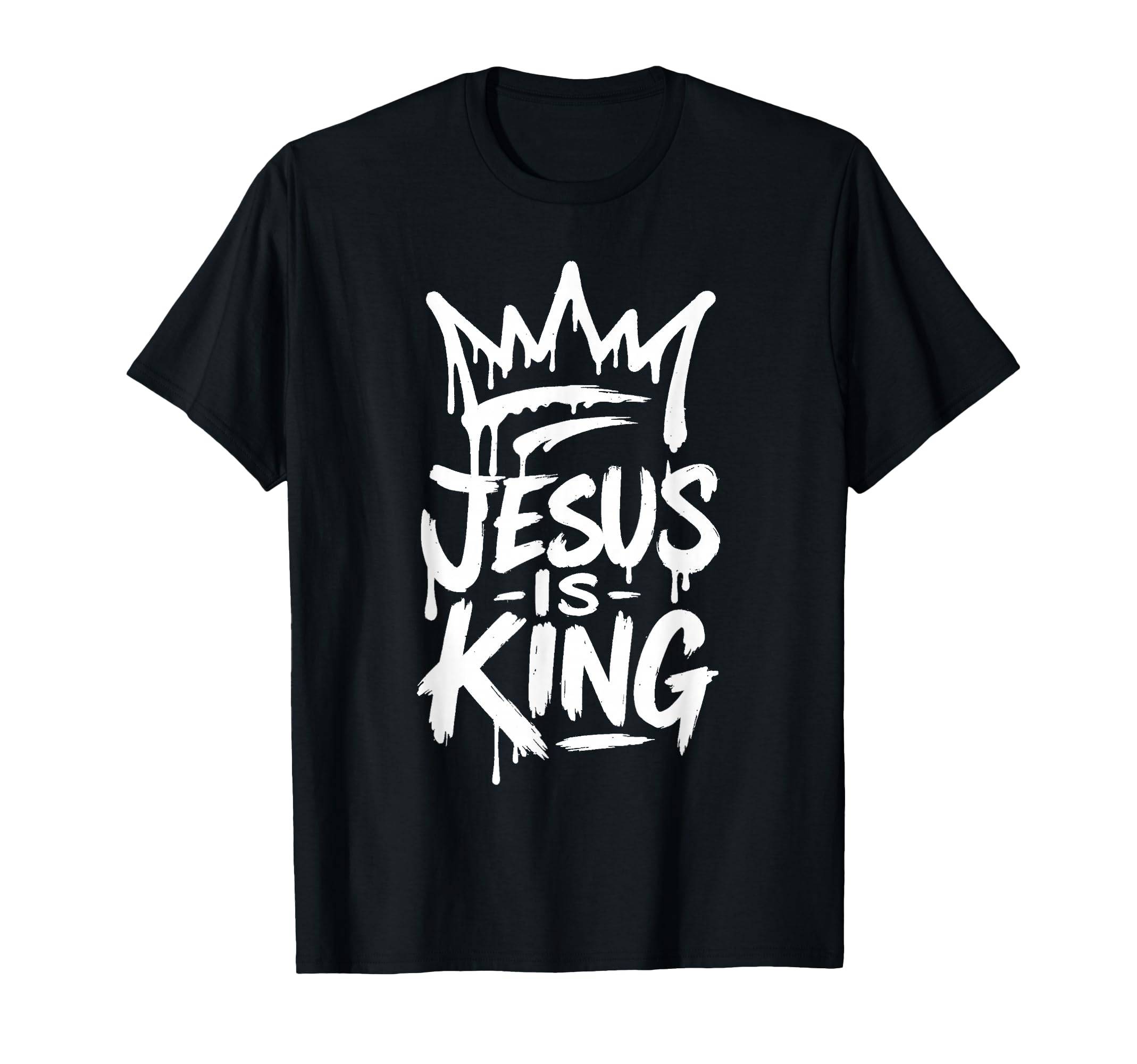 Jesus Is King Crown Inspired Faith T-Shirt - Casual Everyday Wear Men Women