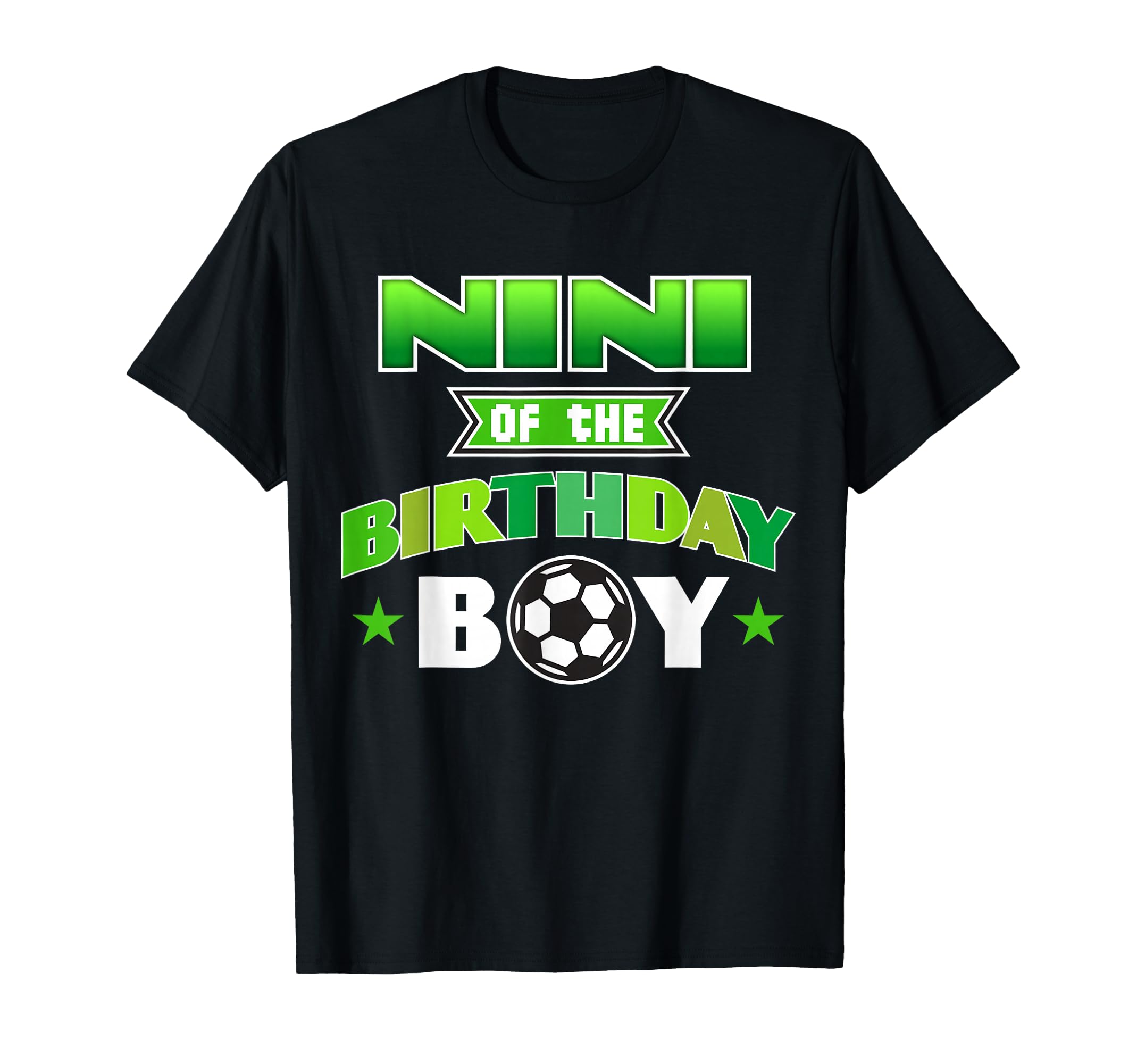 Nini Birthday Soccer Party Family T-Shirt - Aesthetic Graphic Men Women