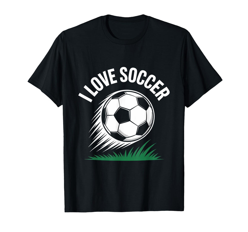 I Love Soccer Enthusiasts Passion Team T-Shirt - Aesthetic Graphic Unisex