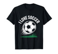 I Love Soccer Enthusiasts Passion Team T-Shirt - Aesthetic Graphic Unisex