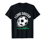 I Love Soccer Enthusiasts Passion Team T-Shirt - Aesthetic Graphic Unisex