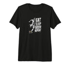 Funny Eat Sleep Soccer Repeat Soccer T-Shirt - Custom Art Print Men Women