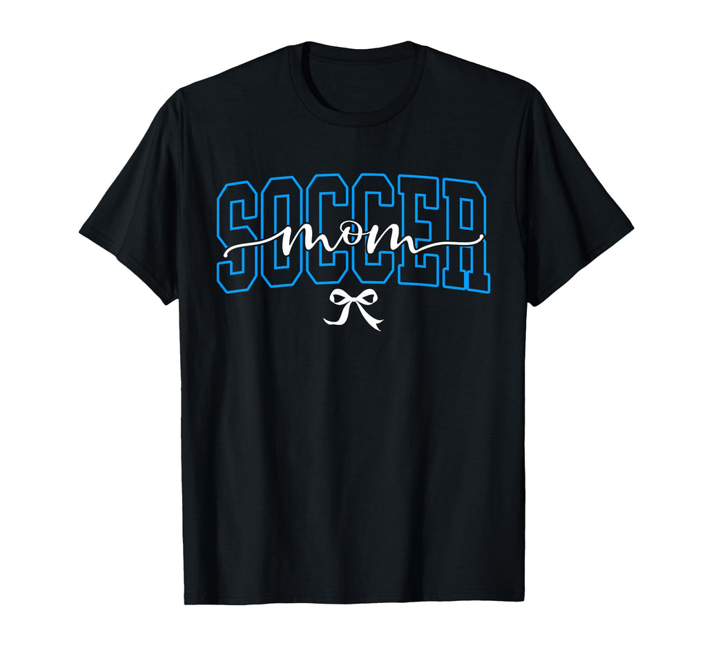 Game Day Soccer Mom Soccer Mama Bow Funny T-Shirt - Trendy Graphic Unisex