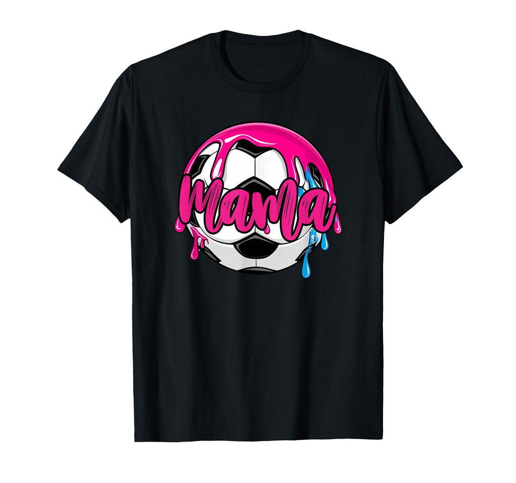 Soccer Mama Ball Player Coach Ball Drip T-Shirt - Unique Graphic Men Women