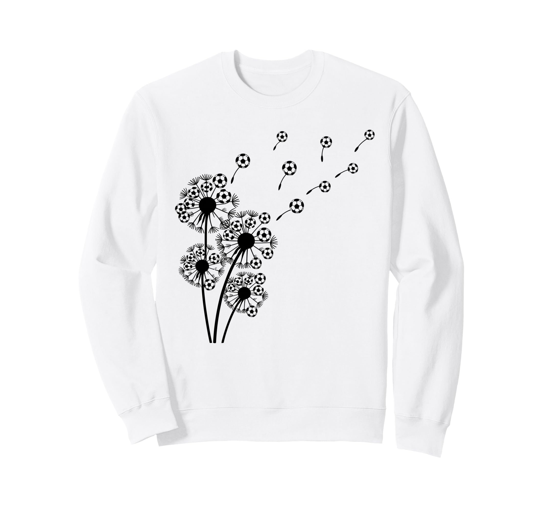 Soccer Balls Dandelion Funny Soccer Sweatshirt - Fun Novelty Design Unisex