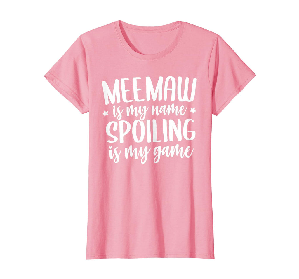Meemaw Meemaw Is My Name Spoiling T-Shirt - Fun Novelty Design for Adults