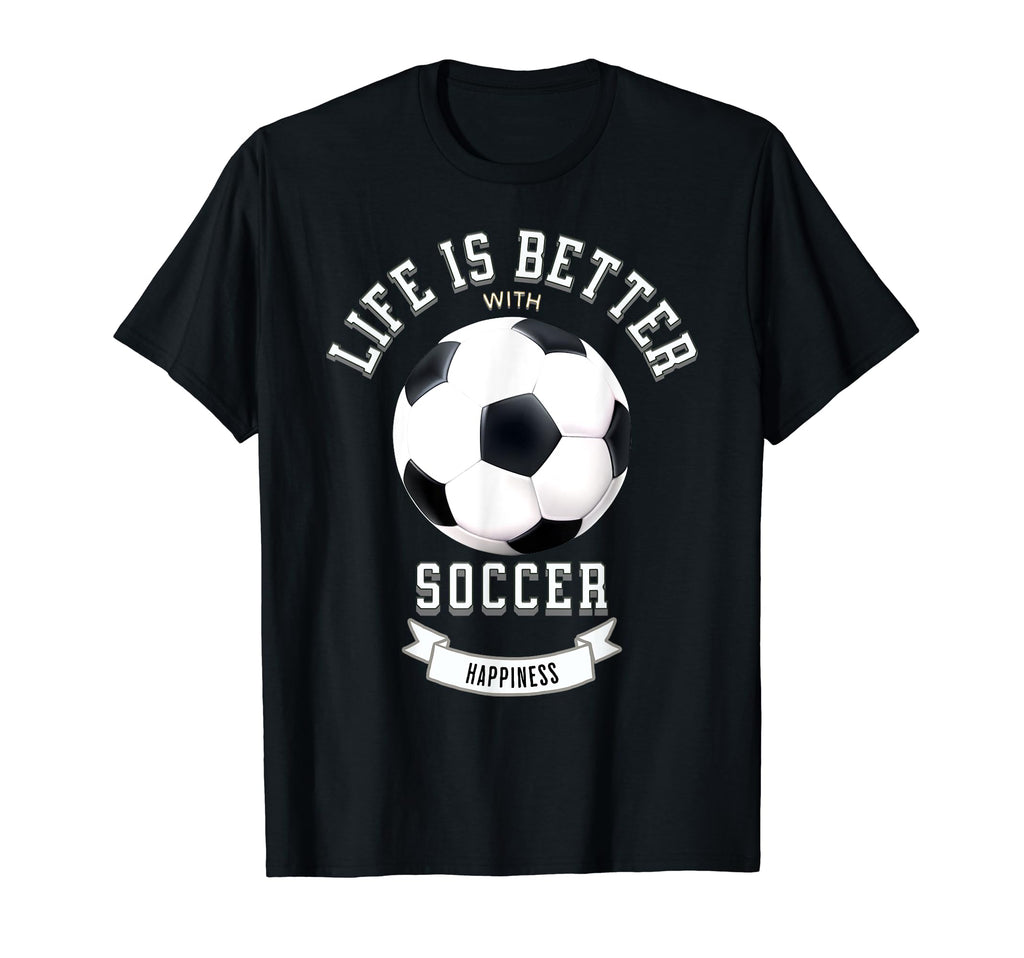 Life Is Better Soccer Ball T-Shirt - Graphic Print for Adults