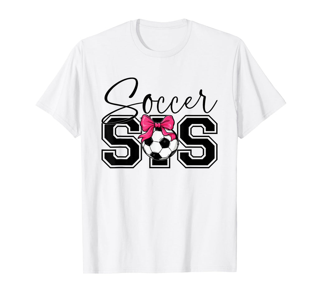 Soccer Sister Heart Big Sister Little T-Shirt - Graphic Print Men Women