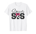 Soccer Sister Heart Big Sister Little T-Shirt - Graphic Print Men Women