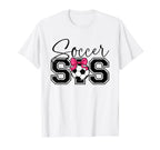 Soccer Sister Heart Big Sister Little T-Shirt - Graphic Print Men Women