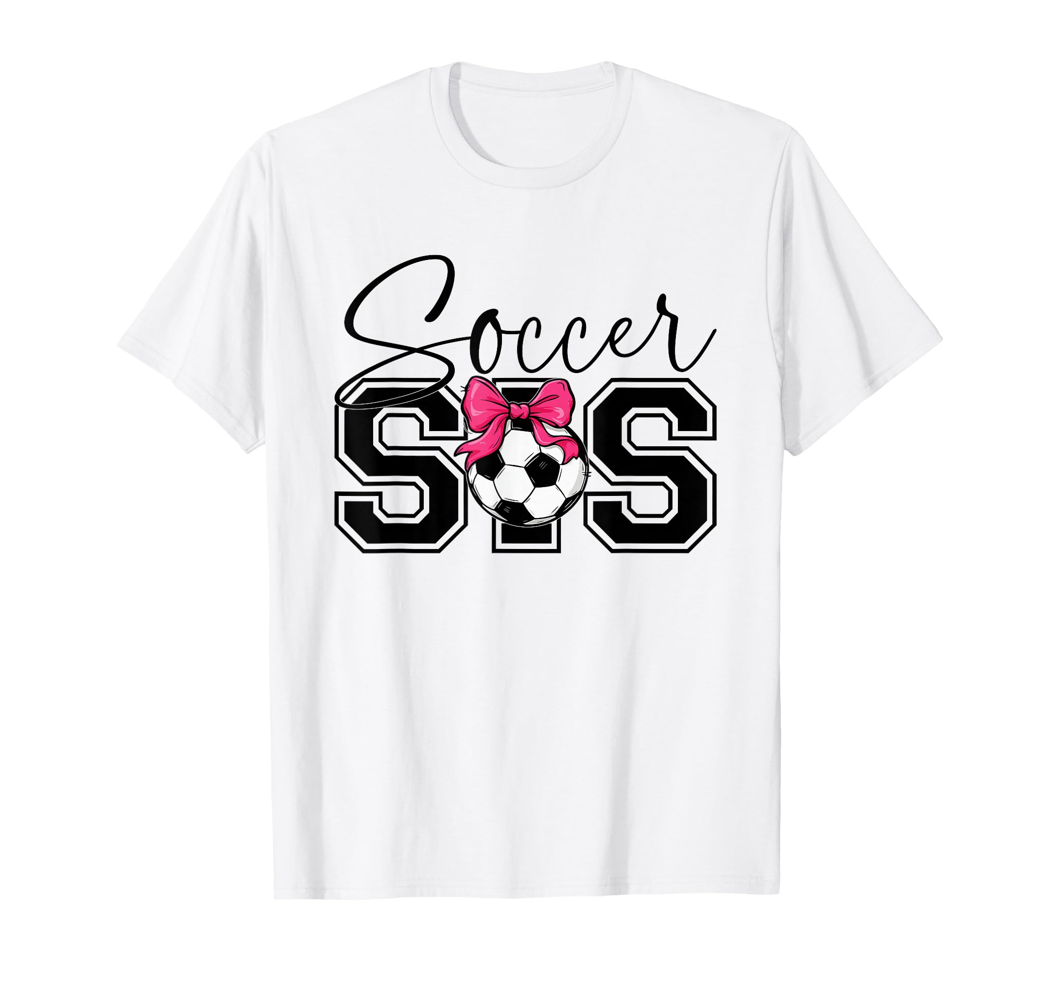 Soccer Sister Heart Big Sister Little T-Shirt - Graphic Print Men Women