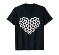 Heart Shaped Soccer Ball Pattern T-Shirt - Minimalist Print Men Women