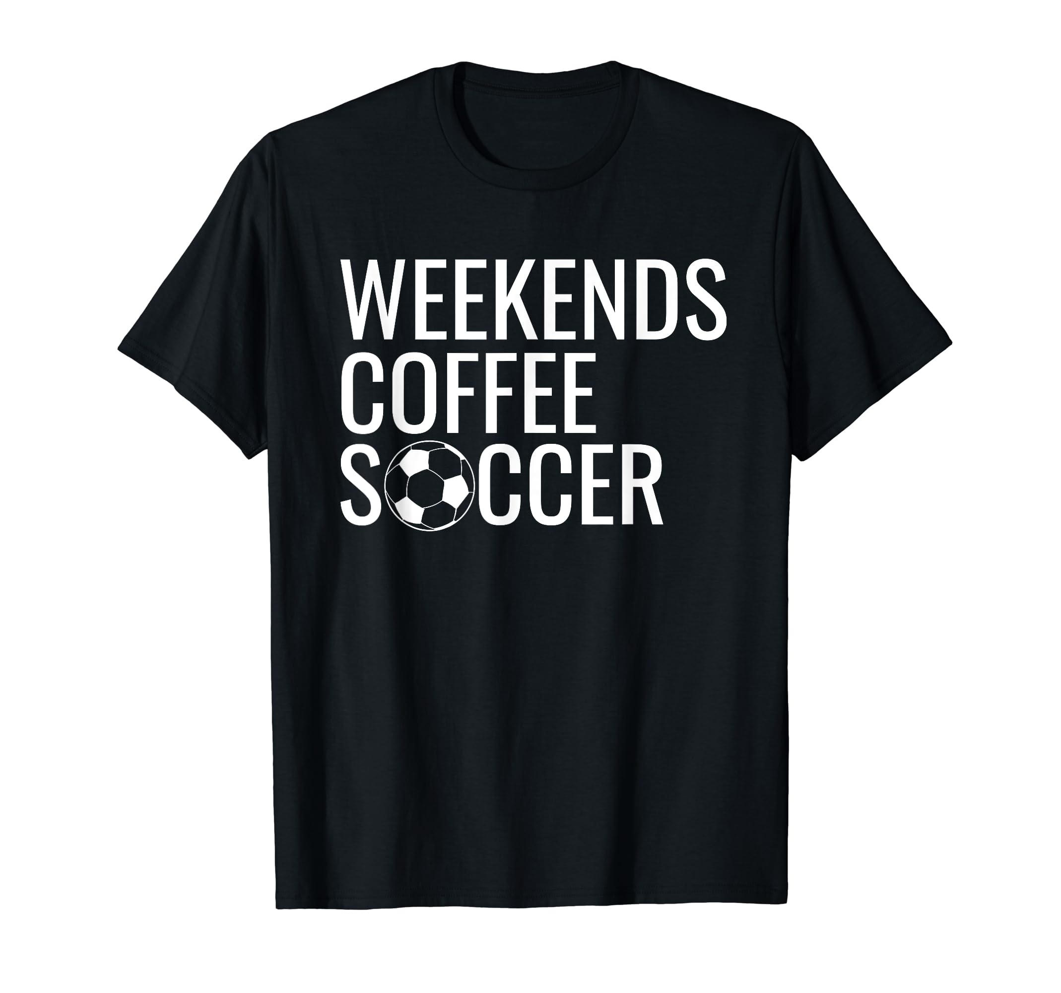 Weekends Iced Coffee And Soccer Groovy T-Shirt - Fun Novelty Design Unisex
