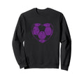 Purple Soccer Ball Mom Fan Simple Sweatshirt - Novelty Apparel Unisex