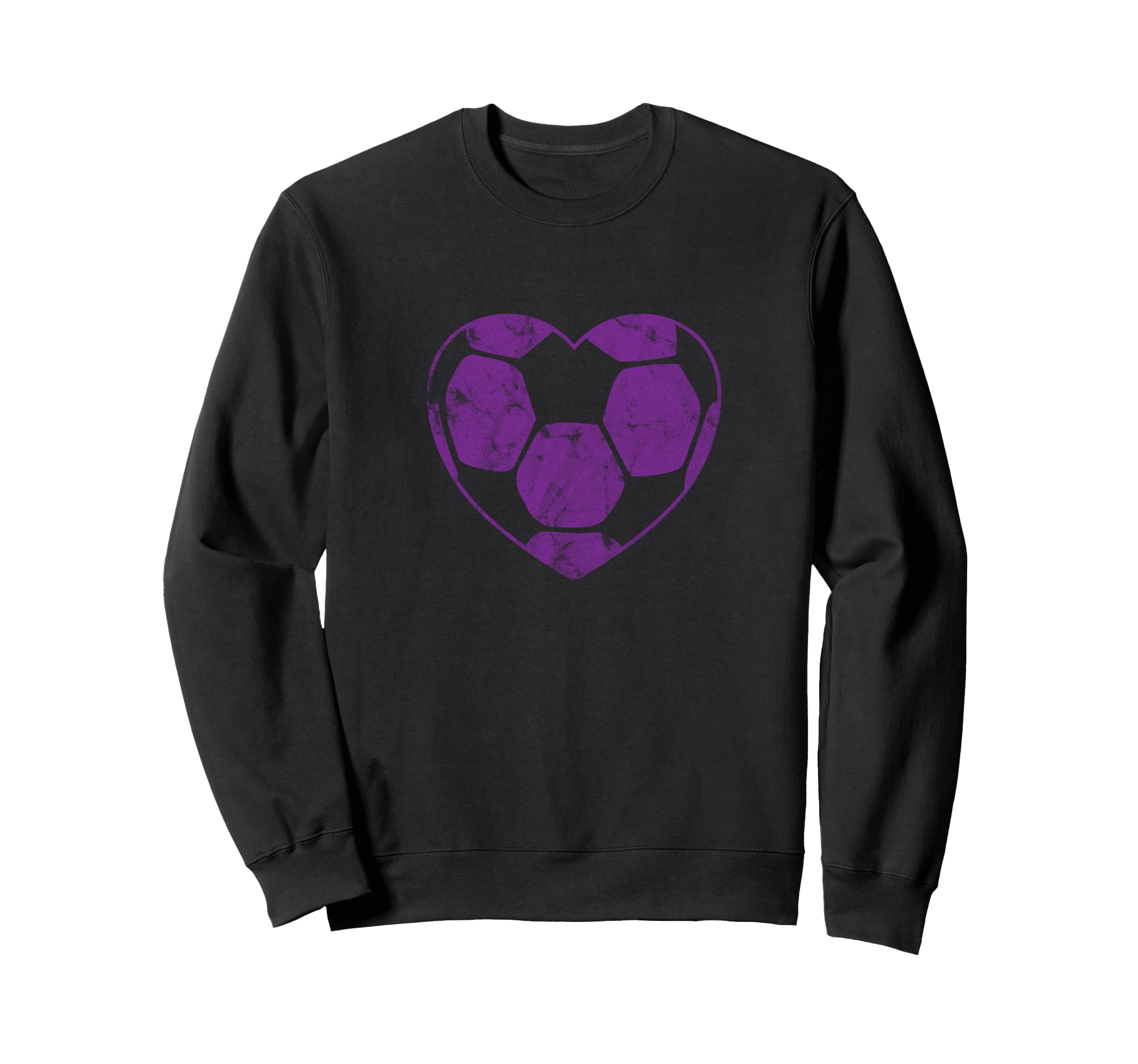 Purple Soccer Ball Mom Fan Simple Sweatshirt - Novelty Apparel Unisex