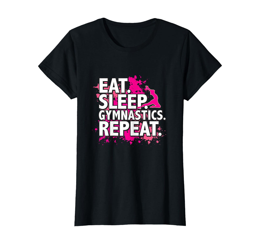 Eat Sleep Gymnastics Repeat T-Shirt - Custom Art Print for Adults