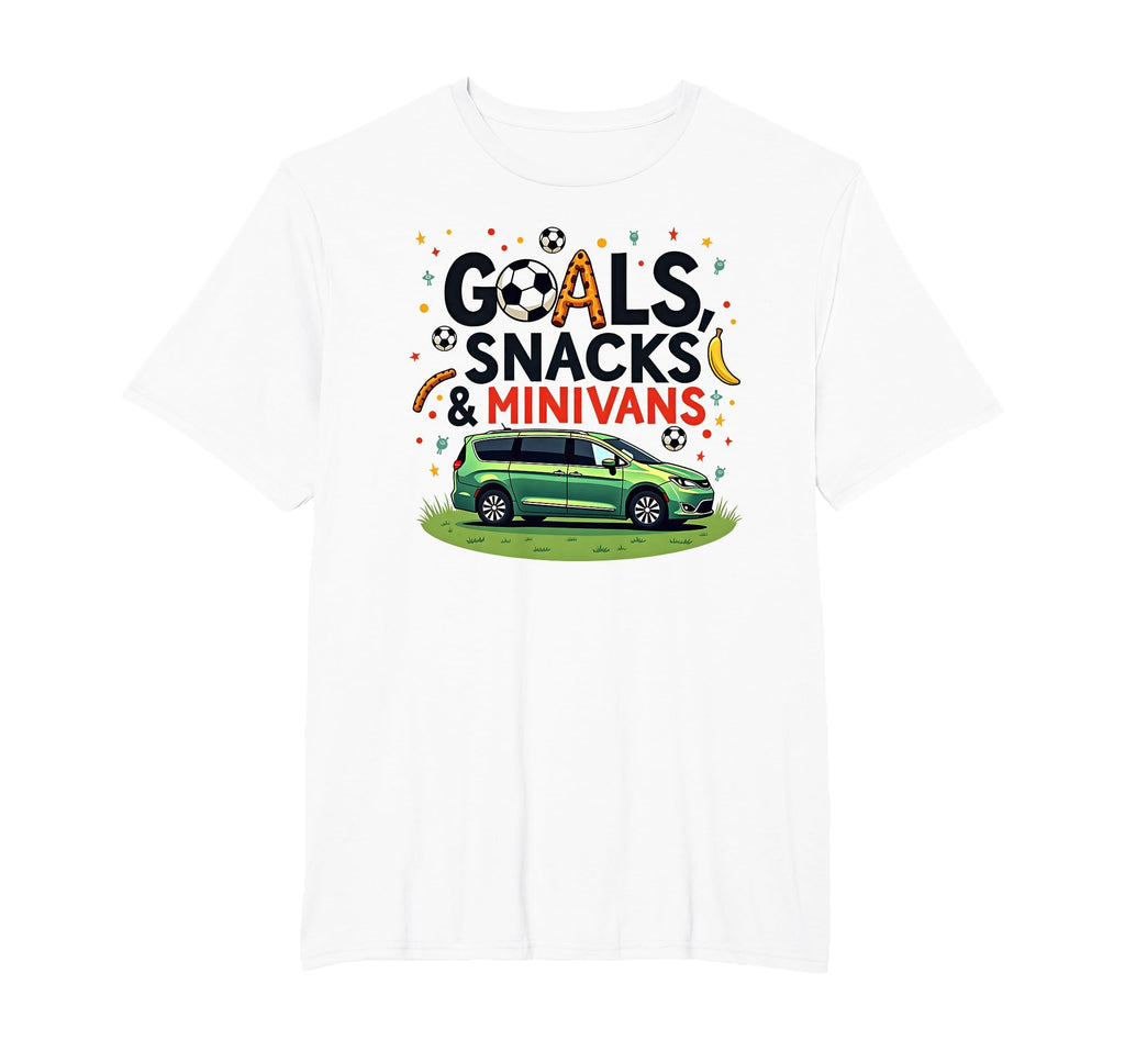 Goals Snacks Minivans Soccer Mom Life Mens T-Shirt - Trendy Graphic Unisex