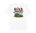 Goals Snacks Minivans Soccer Mom Life Mens T-Shirt - Trendy Graphic Unisex