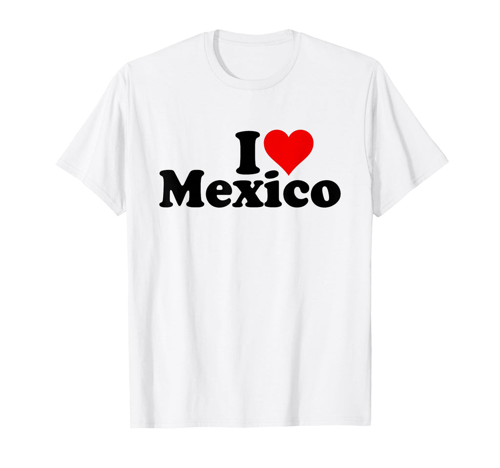 I Love Heart Mexico T-Shirt - Minimalist Print Men Women