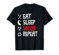 Funny Eat Sleep Soccer Repeat T-Shirt - Fun Novelty Design Men Women
