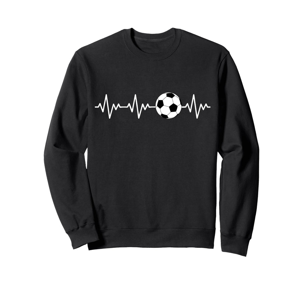 Heartbeat Soccer Sweatshirt - Novelty Apparel for Adults