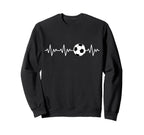 Heartbeat Soccer Sweatshirt - Novelty Apparel for Adults