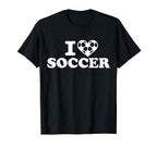 I Love Soccer T-Shirt - Custom Art Print for Adults