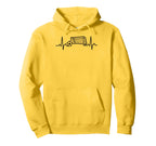 Soccer Heartbeat Football Lovers Hoodie - Fun Novelty Design for Adults