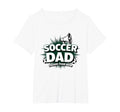 Soccer Dad Louder Than Mom Womens Plus T-Shirt - Unique Graphic for Adults