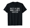 Just Who Loves Soccer T-Shirt - Minimalist Print Men Women