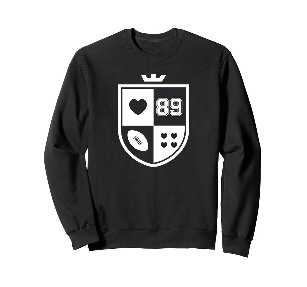 I Love Football I Heart Football Funny Sweatshirt - Graphic Print Unisex