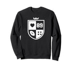 I Love Football I Heart Football Funny Sweatshirt - Graphic Print Unisex