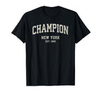 Champion New York Ny Athletic Sports T-Shirt - Graphic Print Men Women