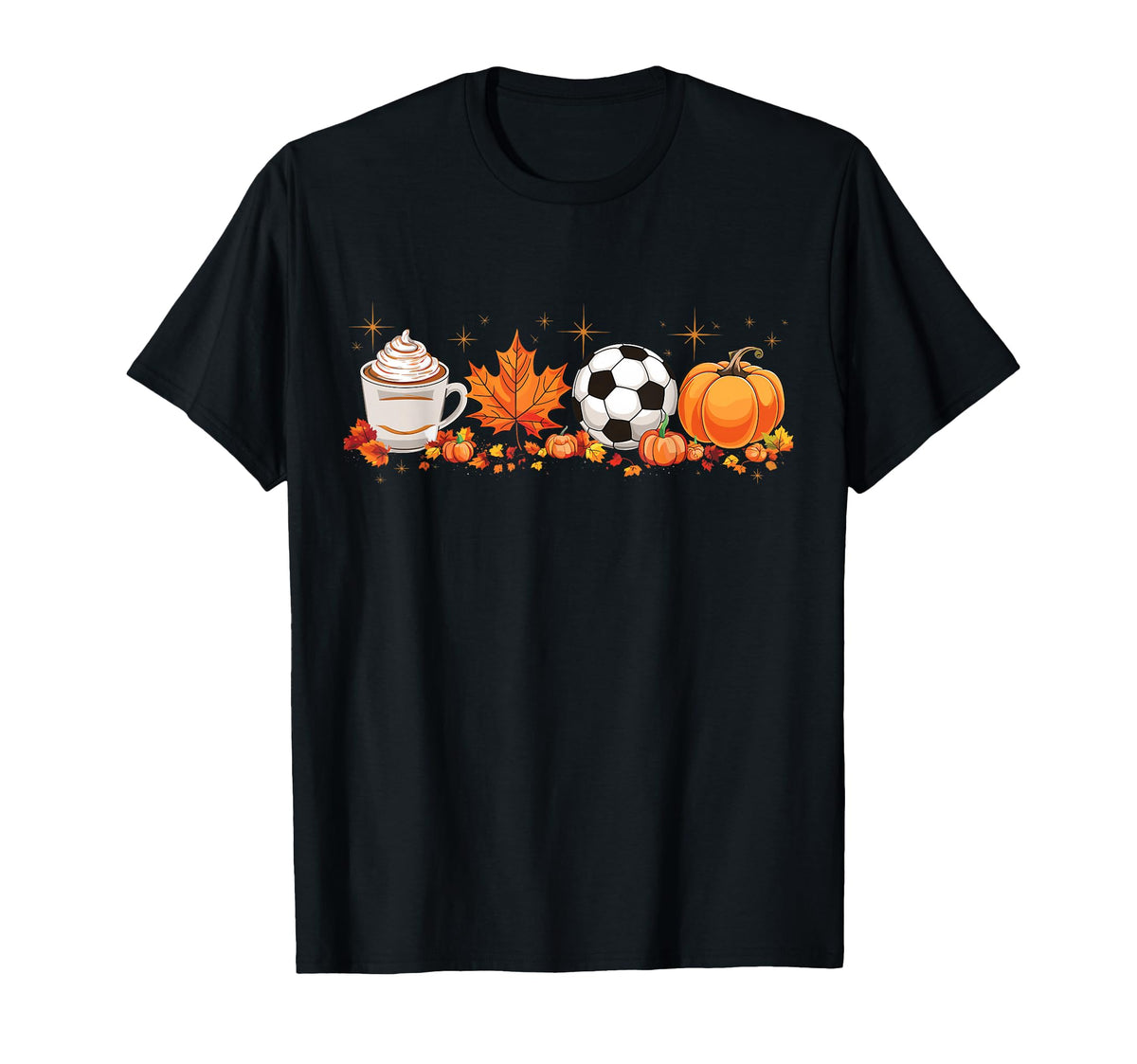 Fall Vibes Pumpkin Spice Soccer T-Shirt - Minimalist Print Unisex
