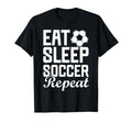 Eat Sleep Soccer Repeat Fantasy T-Shirt - Novelty Apparel for Adults