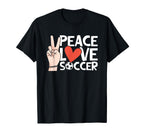 Soccer Enthusiast Love Peace Sweatshirt - Aesthetic Graphic Men Women