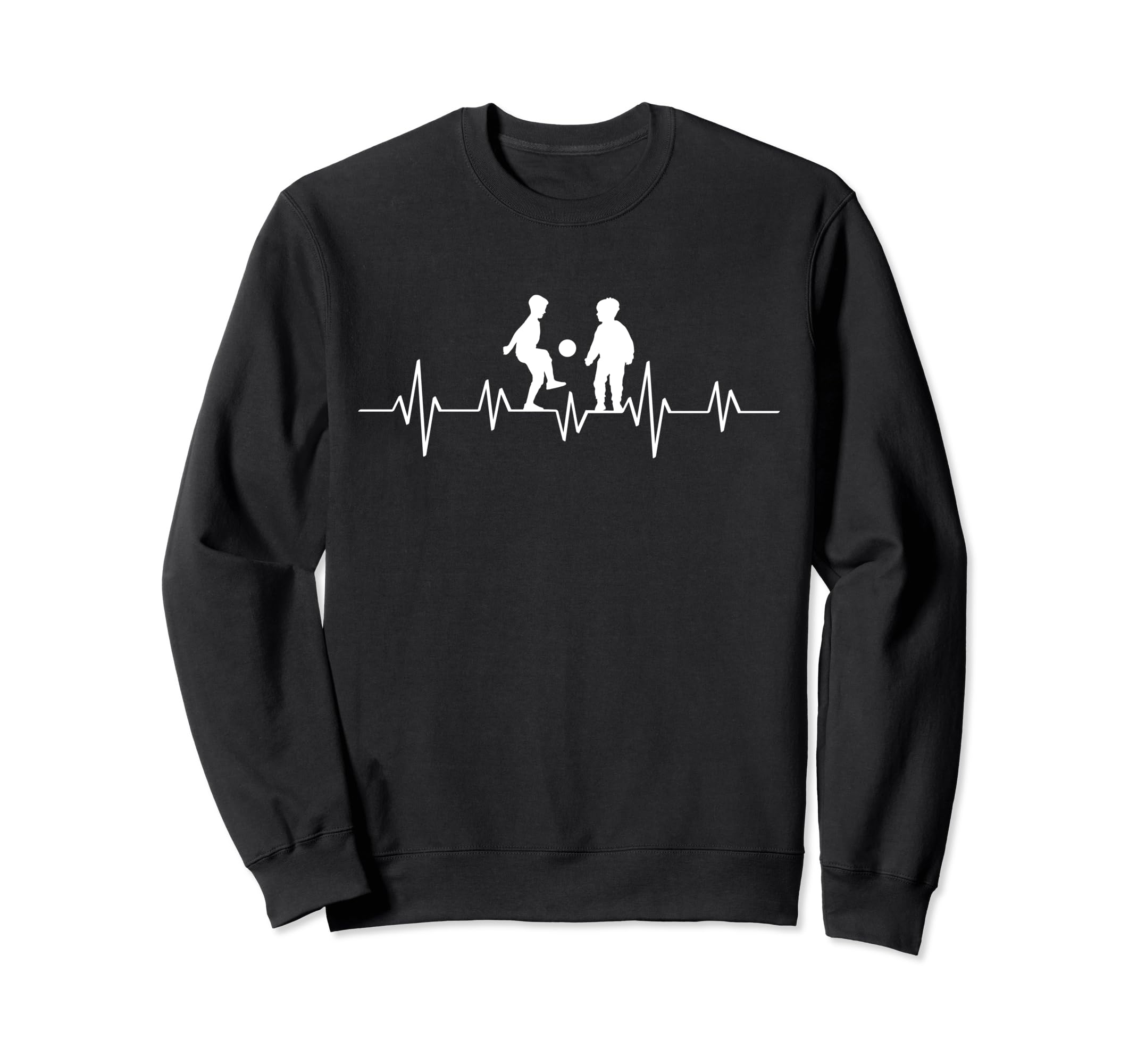 Soccer Heartbeat Funny Soccer Sweatshirt - Casual Everyday Wear Men Women