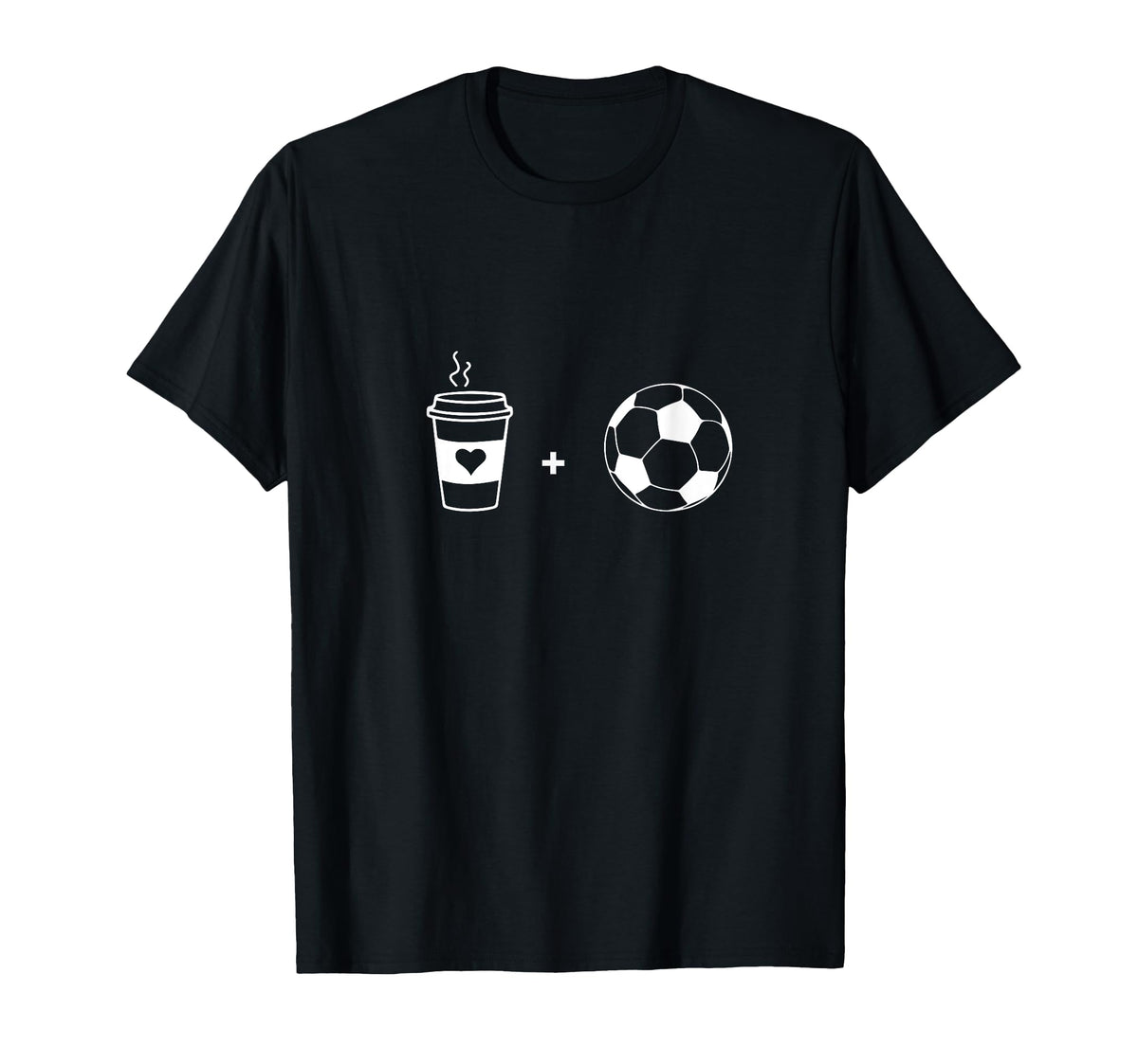 Love My Coffee And Soccer T-Shirt - Fun Novelty Design Men Women
