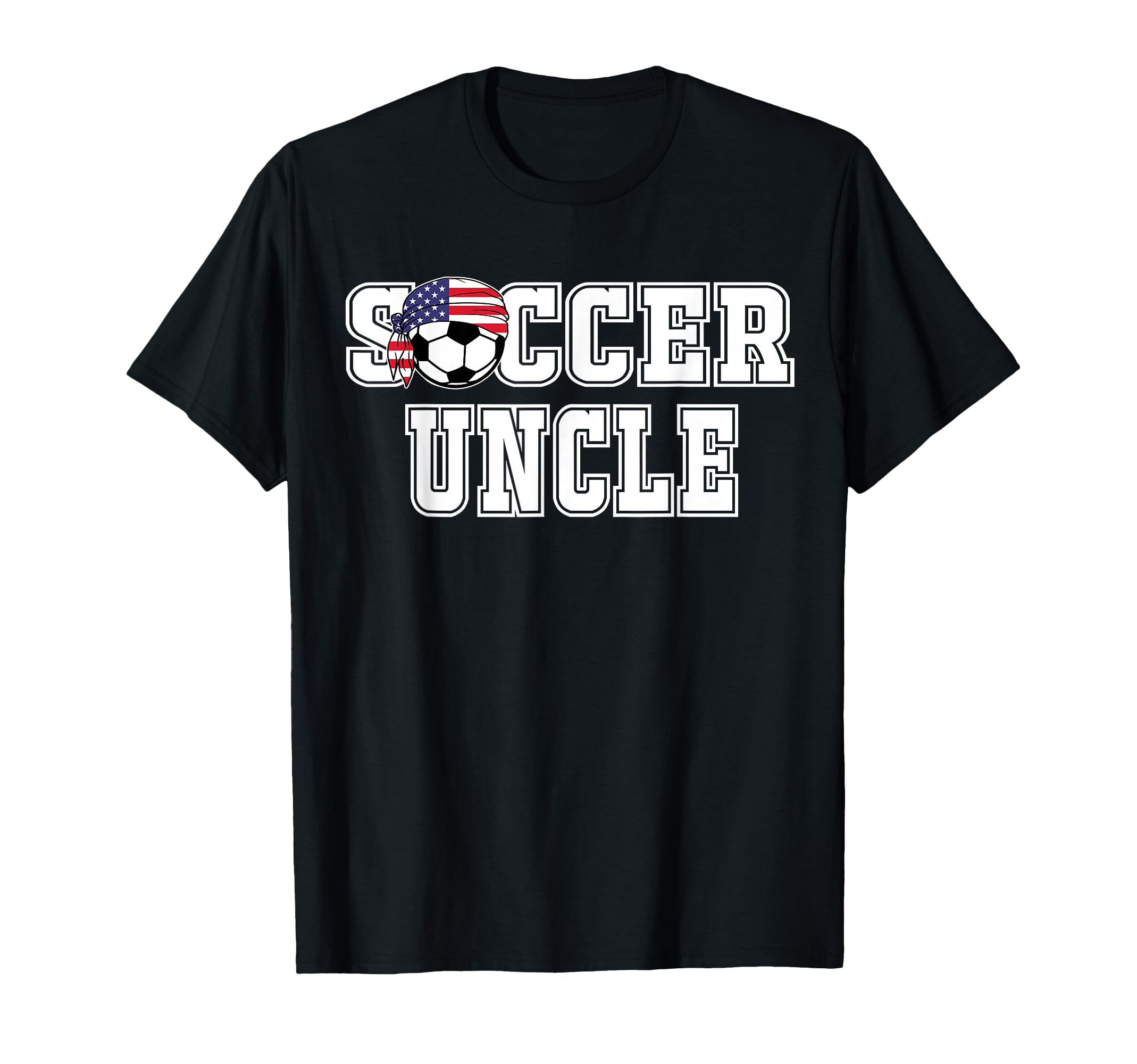 Soccer Uncle Bandana Flag Ball Player T-Shirt - Trendy Graphic for Adults