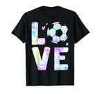 Soccer Fans Love Ball Tie Dye Soccer T-Shirt - Graphic Print for Adults