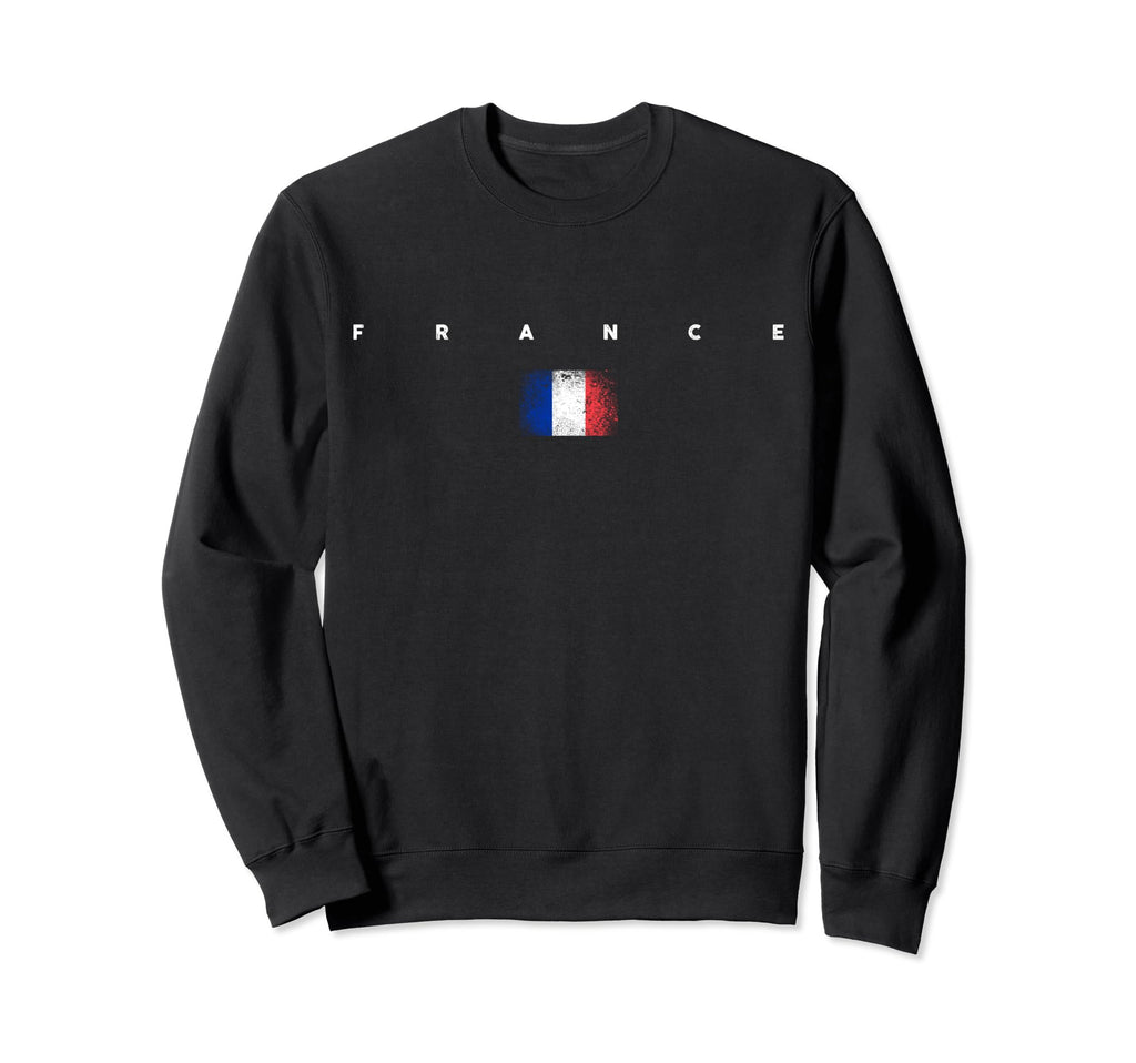 France Flag Pride Soccer French Football Sweatshirt - Unique Graphic Unisex