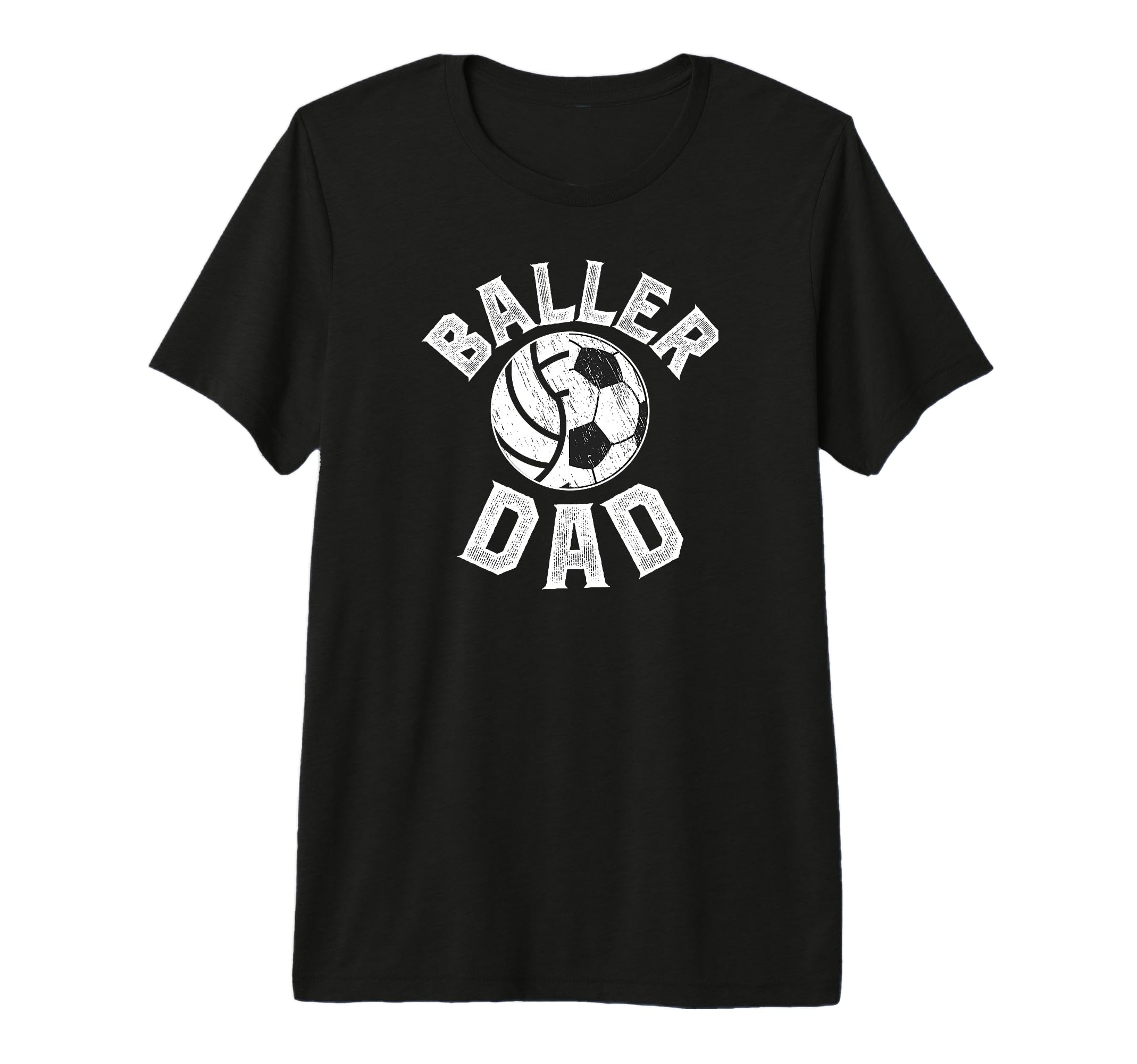 Mens Baller Dad Soccer Volleyball T-Shirt - Fun Novelty Design for Adults