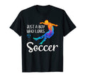 Just Who Loves Soccer Funny Soccer T-Shirt - Graphic Print for Adults