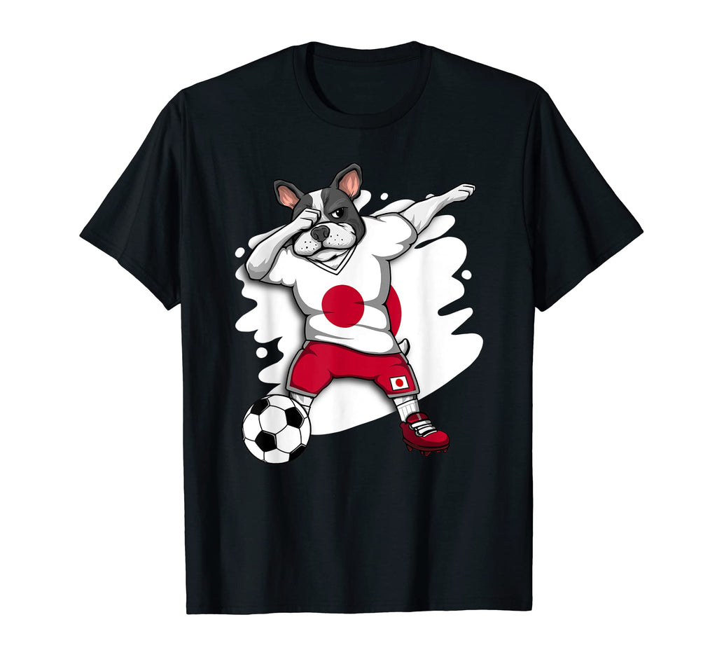 Dabbing French Bulldog Japan Soccer T-Shirt - Graphic Print for Adults
