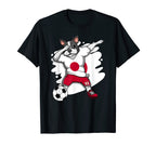 Dabbing French Bulldog Japan Soccer T-Shirt - Graphic Print for Adults