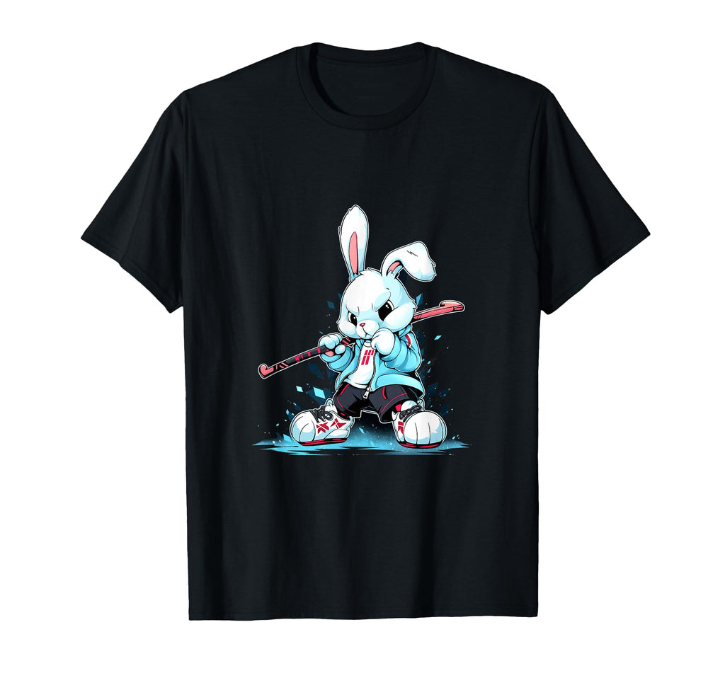 Hockey Bunny Rabbit Ice Hockey T-Shirt - Aesthetic Graphic for Adults