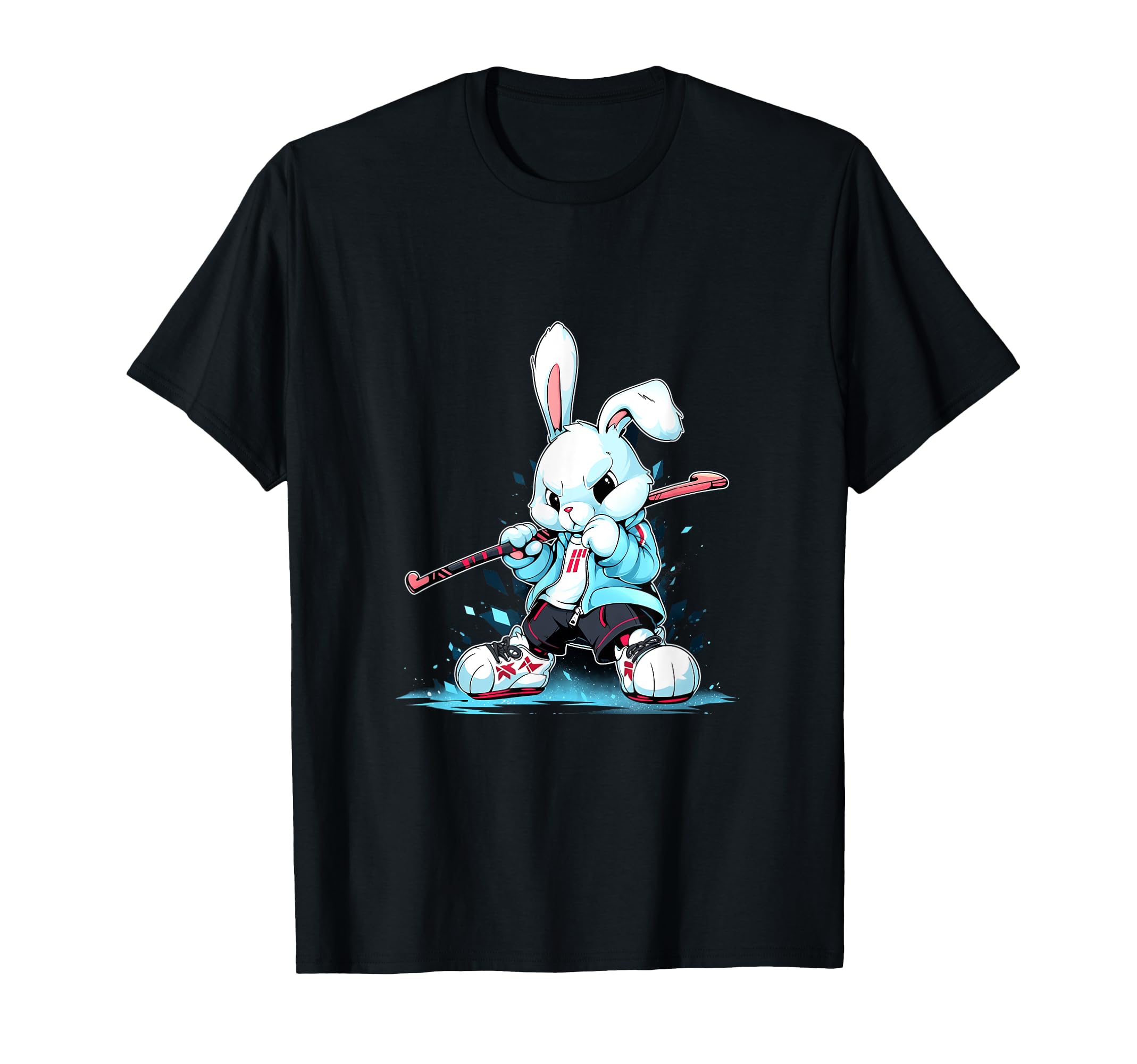 Hockey Bunny Rabbit Ice Hockey T-Shirt - Aesthetic Graphic for Adults